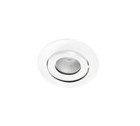 Integral 11W Cool White Dimmable LED Fire Rated Adjustable Downlight - Matt White