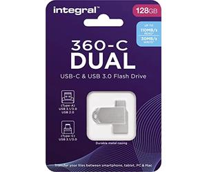INTEGRAL 128GB CLE USB3.0 360-C Dual Type-C Meta