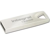 Integral 128GB USB Memory 2.0 Flash Drive Arc with metal casing for keyring, a stylish and elegant solution to transfer and back-up your files