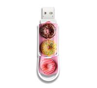 Integral 128GB Doughnuts Xpression USB 3.2 Gen 1 Flash Drive are Stylishly Designed USB Memory Flash Drives - Ideal Storage and Back Up for Study, Work and Play and a Great Fun & Funky Gift Idea