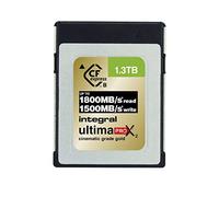 Integral 1300GB CFexpress Memory Card Type B 2.0 12K and 8K RAW and 8K 120 FPS 1800MB/s Read 1500MB/s Write Speed 1500MB/s Sustained Write Speed Designed for Advanced Cinematic and DSLR Cameras