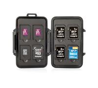Integral 16 Slots Memory Card Case - SDXC/SDHC Card Organiser for 8 SD + 8 Micro SD Cards, Shockproof Anti-Static Storage Box with Dust-Proof Seal, Portable and Durable Card Holder
