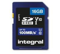 Integral 16GB SD card High Speed memory SDHC U1 Up to 100MB/s, for Digital Camera, Camcorder, Computer