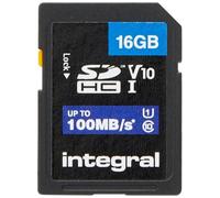 Integral 16GB SD card High Speed memory SDHC Up to 100MB/s V10 UHS U1
