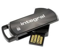 Integral 16GB Secure 360 USB Flash Drive 16GB USB 2.0 Capacity Black Memory Stick USB Flash Drive - 16 GB - USB 2.0 - USB Type A Connector, 5 g, Black)