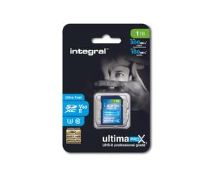 Integral 1TB UHS-II SD Card V60 Up to 300MBs Read and 150MBs Write Speed 1733X SDXC Professional High Speed Memory Card