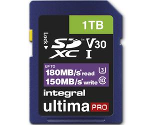 Integral 1TB UltimaPRO V30 4K/8K SD Card (SDXC) UHS-I U3 - 180MB/s