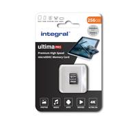 Integral 256B microSD Card Premium High Speed 4K Video Memory Card - up to 100MB/s Read and 50MB/s Write, UHS-I, U3, Class 10, A1 App Performance - for smartphones, tablets, drones, game consoles