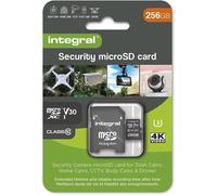 Integral Micro SD Security Card 256GB for Dash-Cams, Home Cams, CCTV, Body Cams and Drones. Extended lifetime and reliable recording time after time with High Endurance