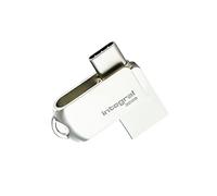 Integral 32GB 360-Dual USB 3.2 Gen 1 Type C and Type A Flash Drive with Solid Metal Casing, Fast Transfer Speeds and Simply Plug and PlayIPhone 15, 16 series, Macbook Pro/Air and Ipad Pro