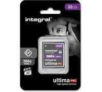 Integral 32GB Compact Flash Card UDMA-7 366x VPG-20 55MB/s Read and 25MB/s Writ