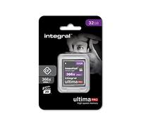Integral 32GB Compact Flash Card UDMA-7 366x VPG-20 55MB/s Read and 25MB/s Write Professional High Speed Memory Card