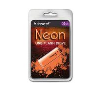 Integral 32GB Neon Orange USB 2.0 Flash Drive