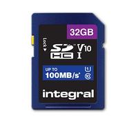 Integral 32GB SD Card High Speed Memory SDHC Up To 100MB/S V10 UHS U1