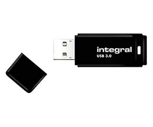 Integral 32GB USB 3.0 Black Key with Fixable Cap