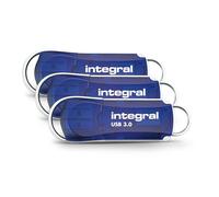 Integral 32GB USB 3.2 Gen 1 Flash Drive Courier Blue up to 100MB/s USB 3.2 Gen 1 (3-Pack)