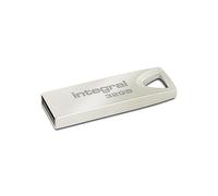 Integral 32GB USB Memory 2.0 Flash Drive Arc with metal casing for keyring, a stylish and elegant solution to transfer and back-up your files