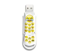 Integral 32GB XPression USB Drive in Emoji Design Fun and Funky Memory Stick Pen Drive, External Storage for Work, Study and Leisure
