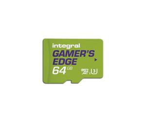 Integral 64GB Gamer's Edge Micro SD Card for the Nintendo Switch - Load & Save Games Fast, Gaming Storage, DLC & Save Data, Quick Memory Card made for Nintendo Switch 1 consoles, Lite, OLED & 4K
