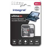 Integral 64GB microSDXC Memory Card - 4K Video, 100MB/s Read, 50MB/s Write, UHS-I U3 C10 A1, New