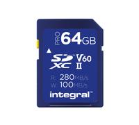 Integral 64GB Professional (280MB/Sec) UHS-II V60 Memory Card