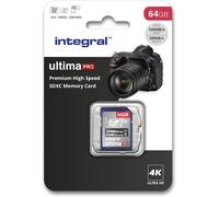 Integral 64GB SD Card 4K Ultra-Hd Video High Speed SDXC V30 UHS-I U3 Class 10 Me