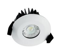 Integral 6W Dimmable Warm White LED Fire Rated Low Profile Fixed Downlight - Matt White