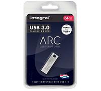 Integral ARC Flash Drive 64 GB USB 3.0 Silver