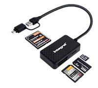 Integral Card Reader USB A Male USB-C Male 0.3 m Black