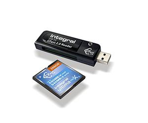 Integral Cfast 2.0 Super Speed USB 3.0 Memory Card Reader Adapter - Plug & Play, Lightning Fast File Access and Designed for 4K Videos, raw image transfers & post production processing