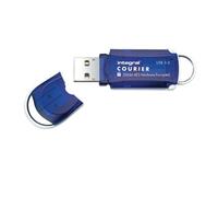 Integral Courier 16GB Encrypted USB Flash Memory - Keep Sensitive Data Safe with USB Drive Hardware Encryption - USB Flash Drive with FIPS 197 Security Standard to help with GDPR Compliance , Blue, New