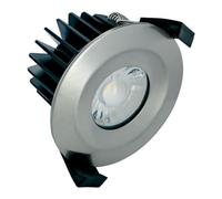 Integral Fir Downlight 6W (40W) 3000K 430lm 38 deg beam angle 70mm-75mm cut-out Dimmable Satin Nickel