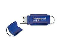 Integral Flash Drive 32 GB USB Type-A Blue, Silver Pack of 3