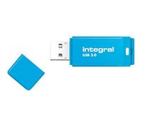 Integral Flash Drive 8 GB USB Type-A Blue, Yellow,Orange Pack of 3
