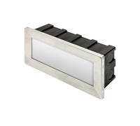 Integral ILBLA015 Outdoor Recessed Wall Light Brick IP65 180Lm 3.8W 3000K Down Light Includes Two Stainless Steel Bezel Options