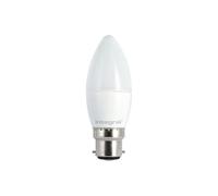 Integral LED ILB35B22O6.5D05KBEWA B22 LED Candle Light Bulb 6.5 Watts 5000K 490LM Dimmable Plastic/Aluminium/Glass/Brushed Nickel 11.2x3.8cm - Cool White