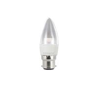 Integral LED Warm Light Non-Dimmable LED Bulb Clear Candle Lamp (B22 Large Bayonet, 3.8 W, 2700 k, 250 lm) - White