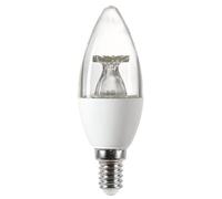 Integral ILCANDE14DC069 4.9w LED Candle Bulb, 2700K, Clear, Dimmable, E14, 470lm =40w