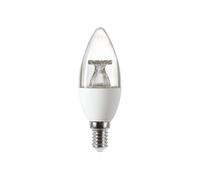 Integral ILCANDE14DC069 4.9w LED Candle Bulb, 2700K, Clear, dimmable, E14, 470lm =40w