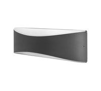 Integral ILDEA011 Outdoor Decorative Wall Light Wave IP65 310Lm 7W 3000K Up/Down Light Dark Grey