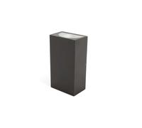 Integral ILDEA098 Lugo Outdoor Decorative Rectangular Up/Down Wall Light IP54 900Lm 12W 3000K - Dark Grey
