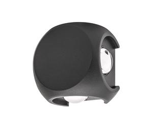 Integral ILDEB035 Outdoor Decorative Wall Light Crosscube 360Lm 8W 3000K 4 Way Light Dark Grey