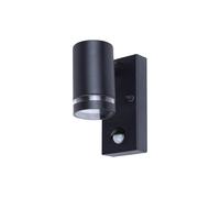 Integral ILDED045 Outdoor Stainless Steel Down GU10 IP54 Wall Light with PIR Black