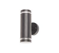 Integral ILDED060 Outdoor Stainless Steel Up And Down GU10 IP65 Wall Light Anthracite Grey