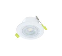 Integral ILDLFR65M002 EcoGuard 5w LED Downlight, Matt White, Dimmable, IP65, 4000K, 600lm, 38° Beam