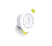 Integral ILDLFR65M011 EcoGuard Warmtone Fire Rated Downlight 65mm Cutout IP65 600lm 5W 2200-3000K 38 Beam Dimmable White