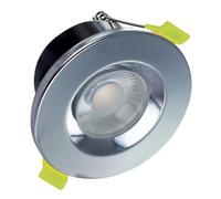 JSeries LowProfile Fire Rated Downlight 68mm Cutout IP65 600LM 6W 3000K 38 Beam Dimmable 100LMW Polished Chrome Netlighting Grey One Size