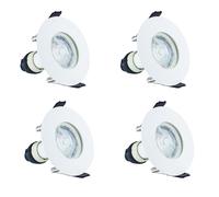 Integral ILDLFR70D001-4 Evofire Fir Downlight 70mm Cutout IP65 White Round +GU10 Holder (4 Pack)