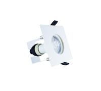 Integral EvoFire Fire Rated Low Profile Fixed Square Downlight with Insulation Guard - White
