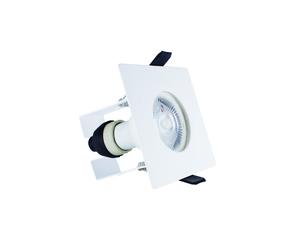Integral ILDLFR70D009 Evofire Fir Downlight 70mm Cutout IP65 White Square +GU10 Holder & Insulation Guard